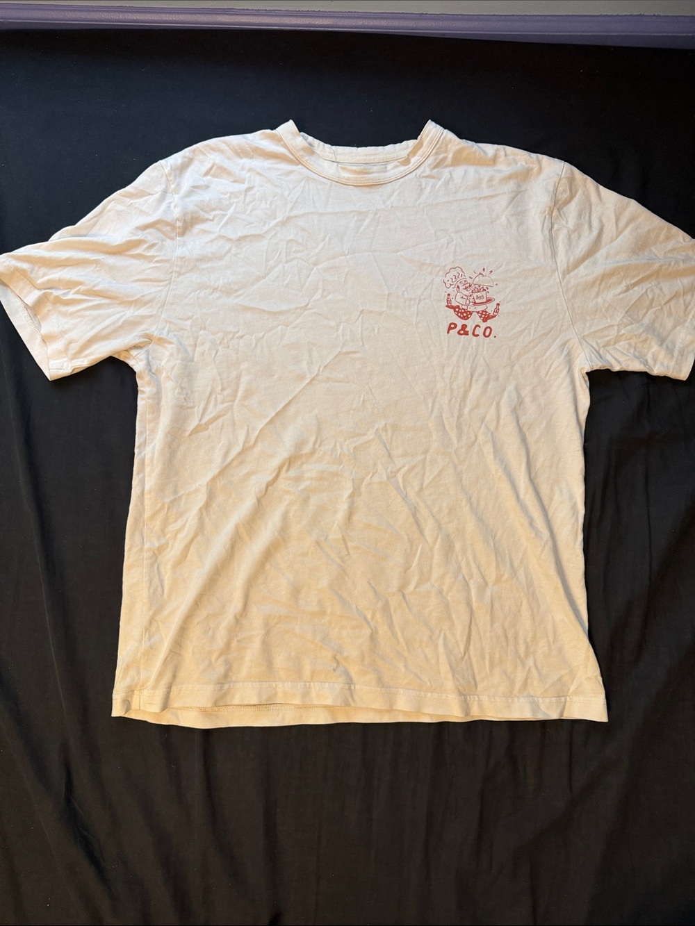 P&Co. Men's Short Sleeve Graphic Tee in Cream